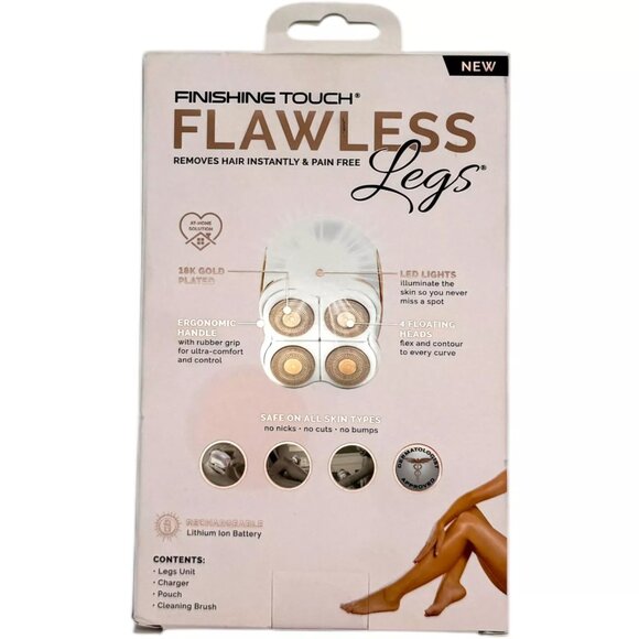 Finishing Touch Flawless Legs 18K Gold Plated Rechargeable Electric Razor - Picture 3 of 4
